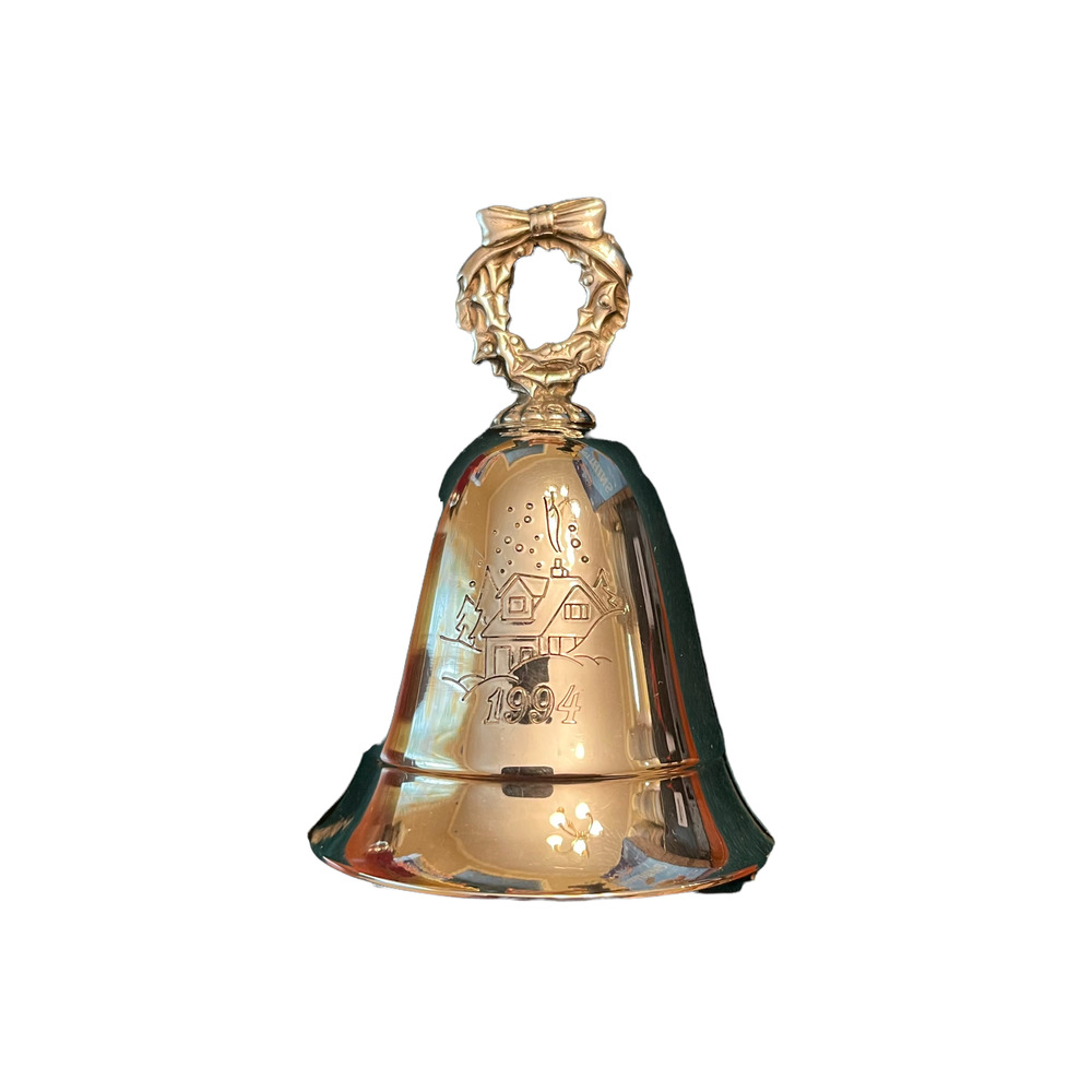 Kirk Stieff Musical Silverplate Bell 1994 Collectible Wind Up Christmas Holiday‎